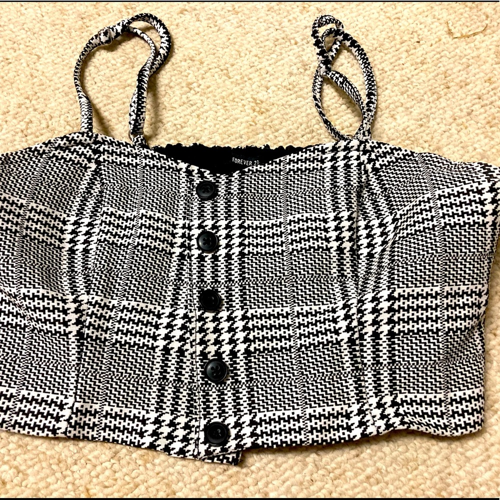 Forever 21 Plaid Crop Top